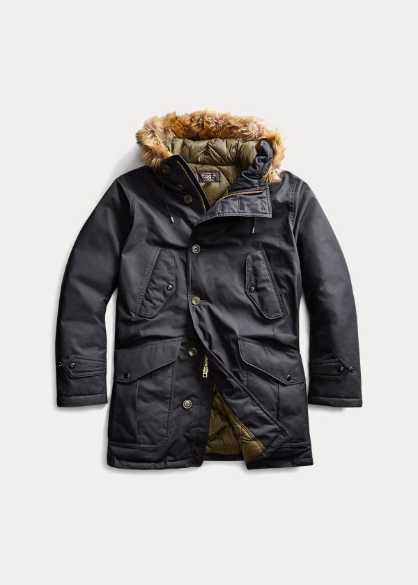 Ralph Lauren Waxed Cotton Parka Herre Danmark (SFQLG3824)